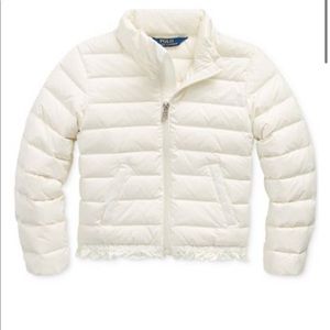 Polo ruffled quilted down jacket